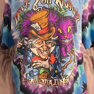 Colorful Graphic T-Shirt with Mad Hatter Design